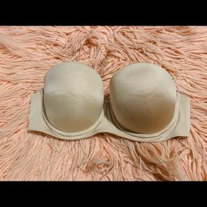 strapless nude bra